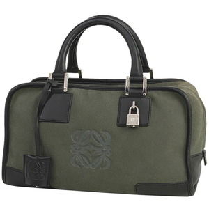 Loewe Amazona 28 Handbag Suede Gray